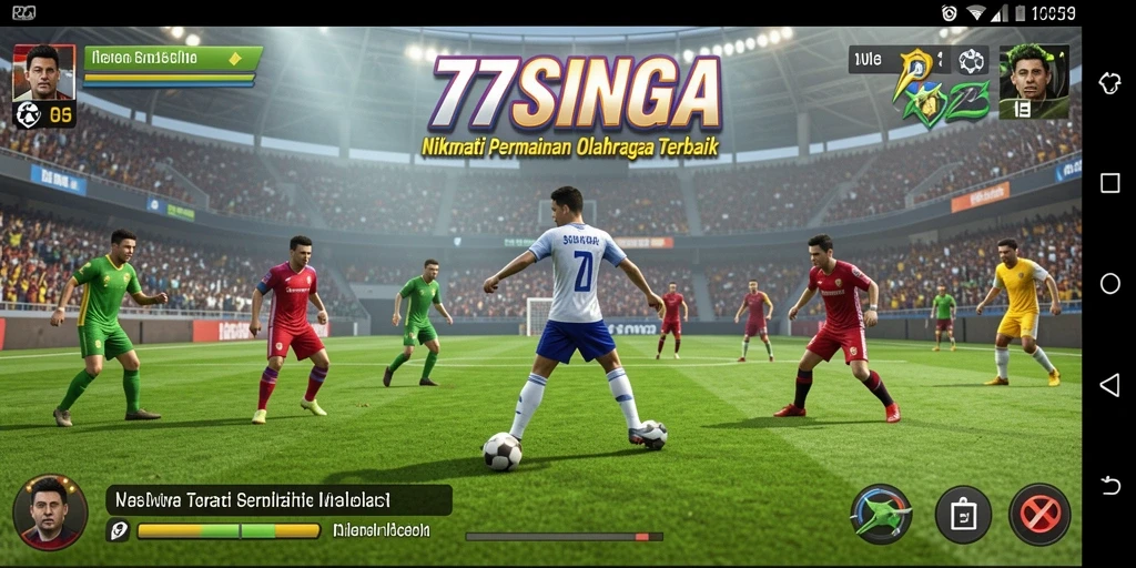 Tangkapan layar gameplay 77SINGA dengan aksi olahraga yang menarik.