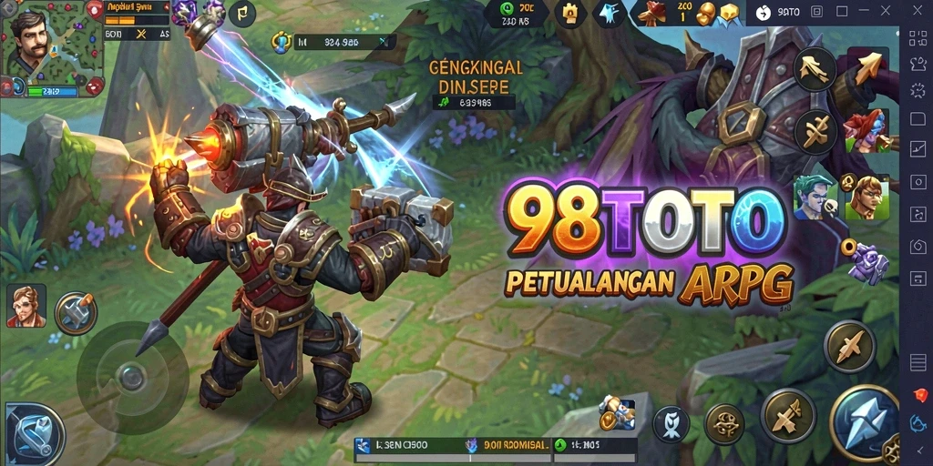 Tampilan gameplay ARPG yang mendebarkan dan penuh aksi di 98TOTO.