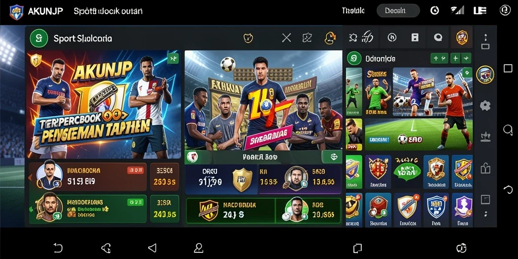 Screenshot utama AKUNJP menampilkan antarmuka taruhan yang menarik.