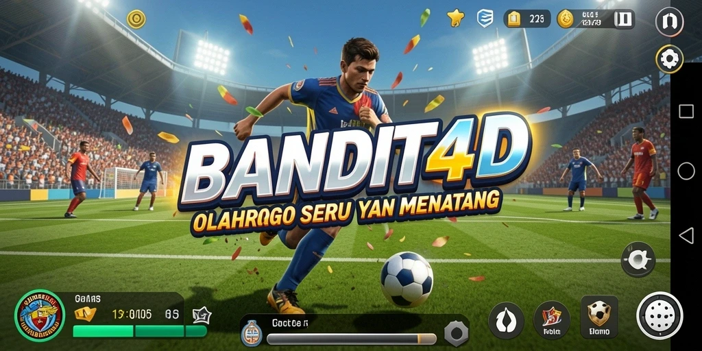 Screenshot BANDIT4D menampilkan aksi seru dalam permainan olahraga.