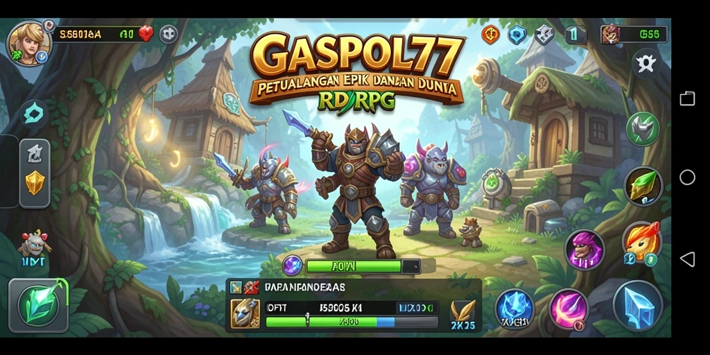 Tampilan visual menakjubkan dari gameplay RPG GASPOL77.