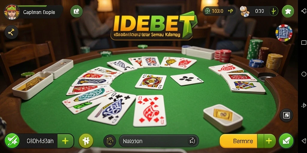 Tampilan gameplay seru Gaple di IDEBET dengan fitur interaktif.