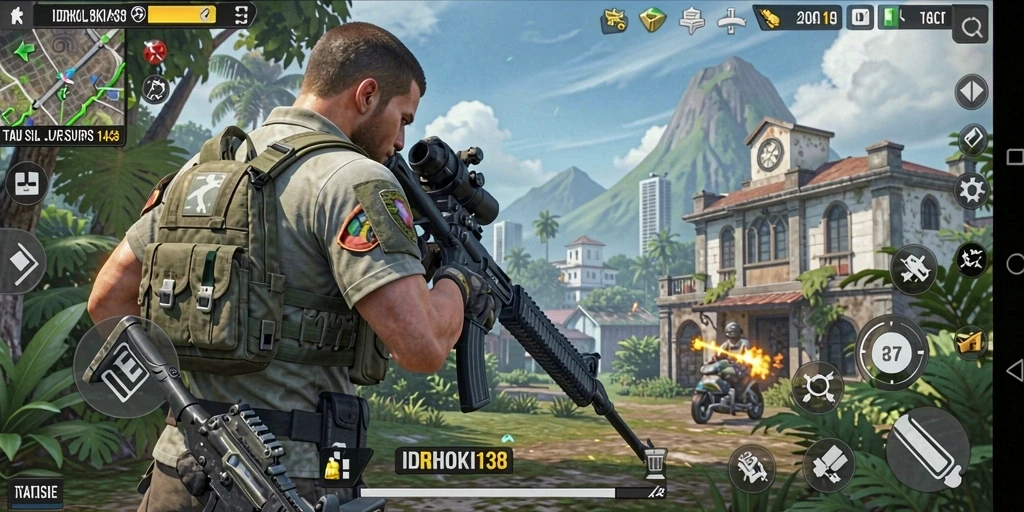 Screenshot gameplay IDRHOKI138 yang menampilkan aksi seru di medan perang.