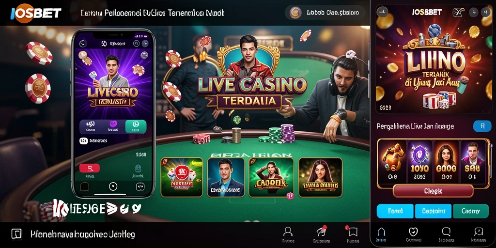 Tampilan menarik dari gameplay Live Casino di IOSBET.