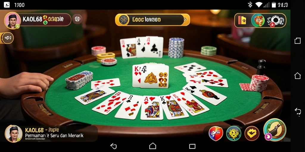 Gameplay seru dan interaktif dari KAOL68 Gaple.