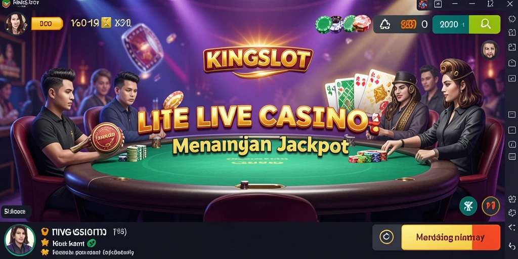 Tampilan menarik dari gameplay Live Casino KINGSLOT.
