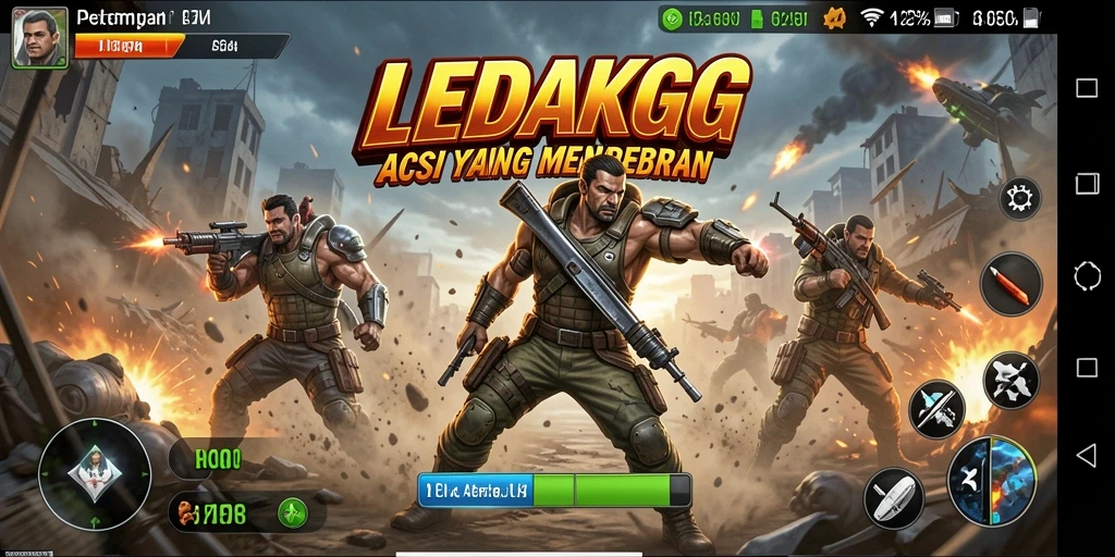 Screenshot menunjukkan aksi mendebarkan dalam game LEDAKGG.
