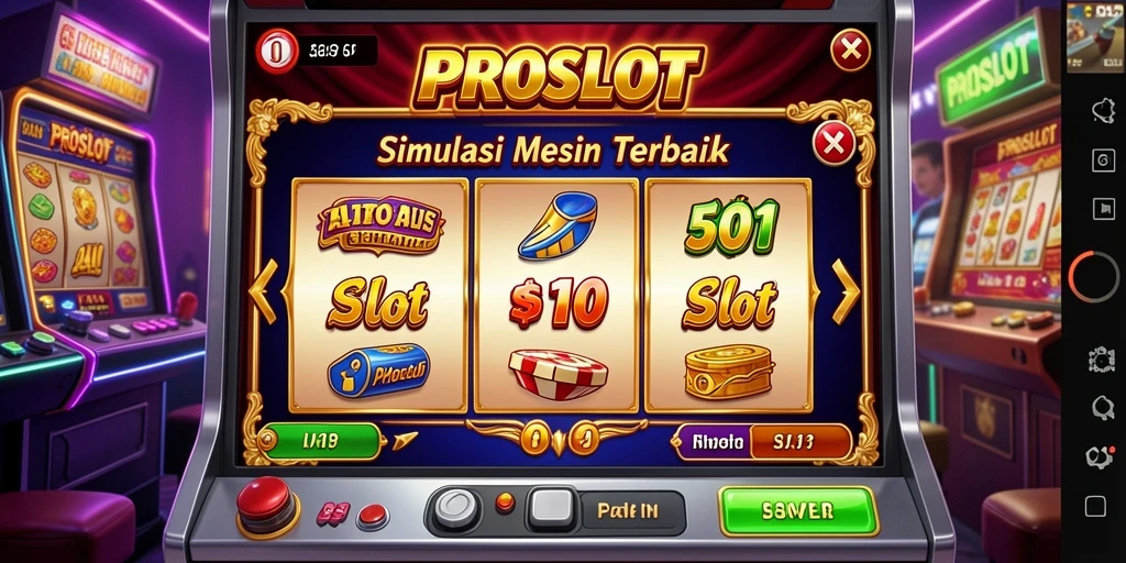 Tampilan menarik dari gameplay PROSLOT dengan mesin slot beragam.