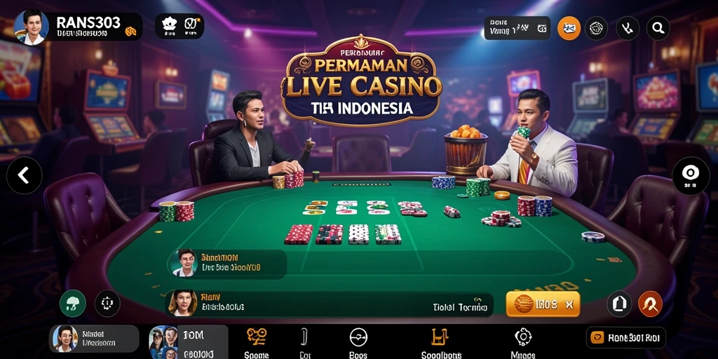 Screenshot gameplay RANS303 dengan dealer profesional di Live Casino.