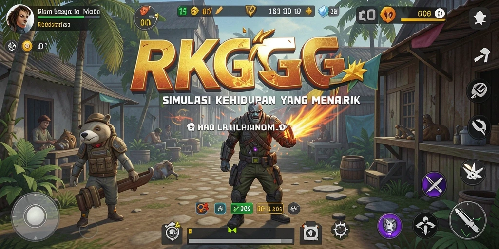 Tangkapan layar RKGG menampilkan aksi dalam simulasi kehidupan yang seru dan interaktif.