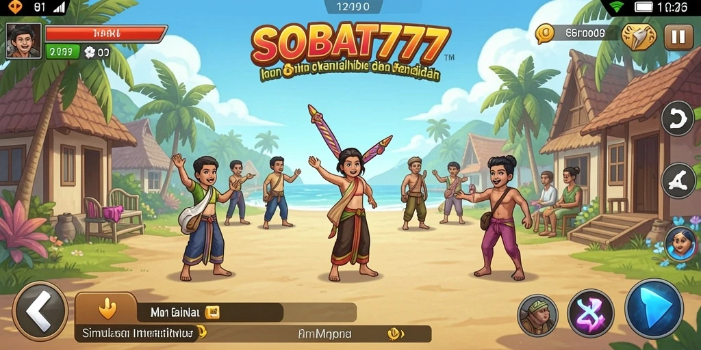 Tampilan gameplay yang interaktif dan penuh warna dari SOBAT777.