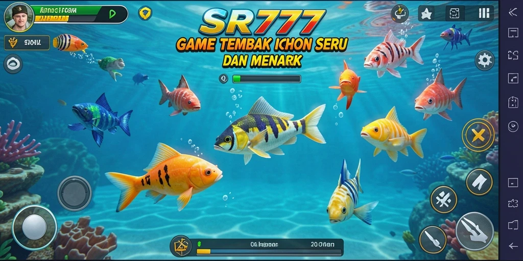Tampilan screenshot gameplay Tembak Ikan SR777 yang menegangkan.