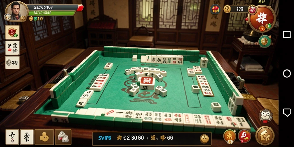 Screenshot permainan SVIP8 menunjukkan gameplay Mahjong yang mendebarkan.