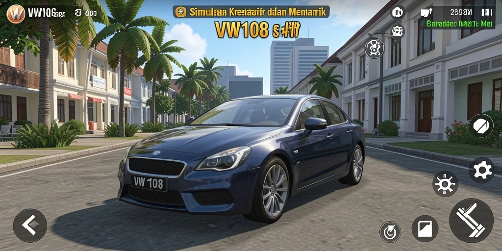 Screenshot VW108 menampilkan gameplay simulasi yang seru dan interaktif.